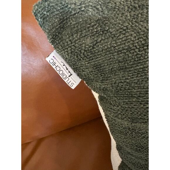 Dark Green Reversible Throw Pillow - Picture 5 of 6